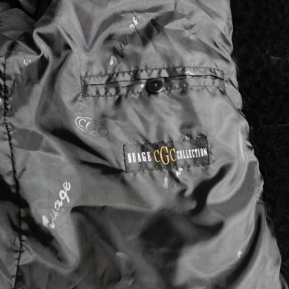 Nuage Women's Faux Fur Coat Size XS Black Plush Winter Jacket - Picture 8 of 11